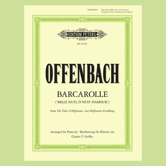 Offenbach - Barcarolle For Piano Book