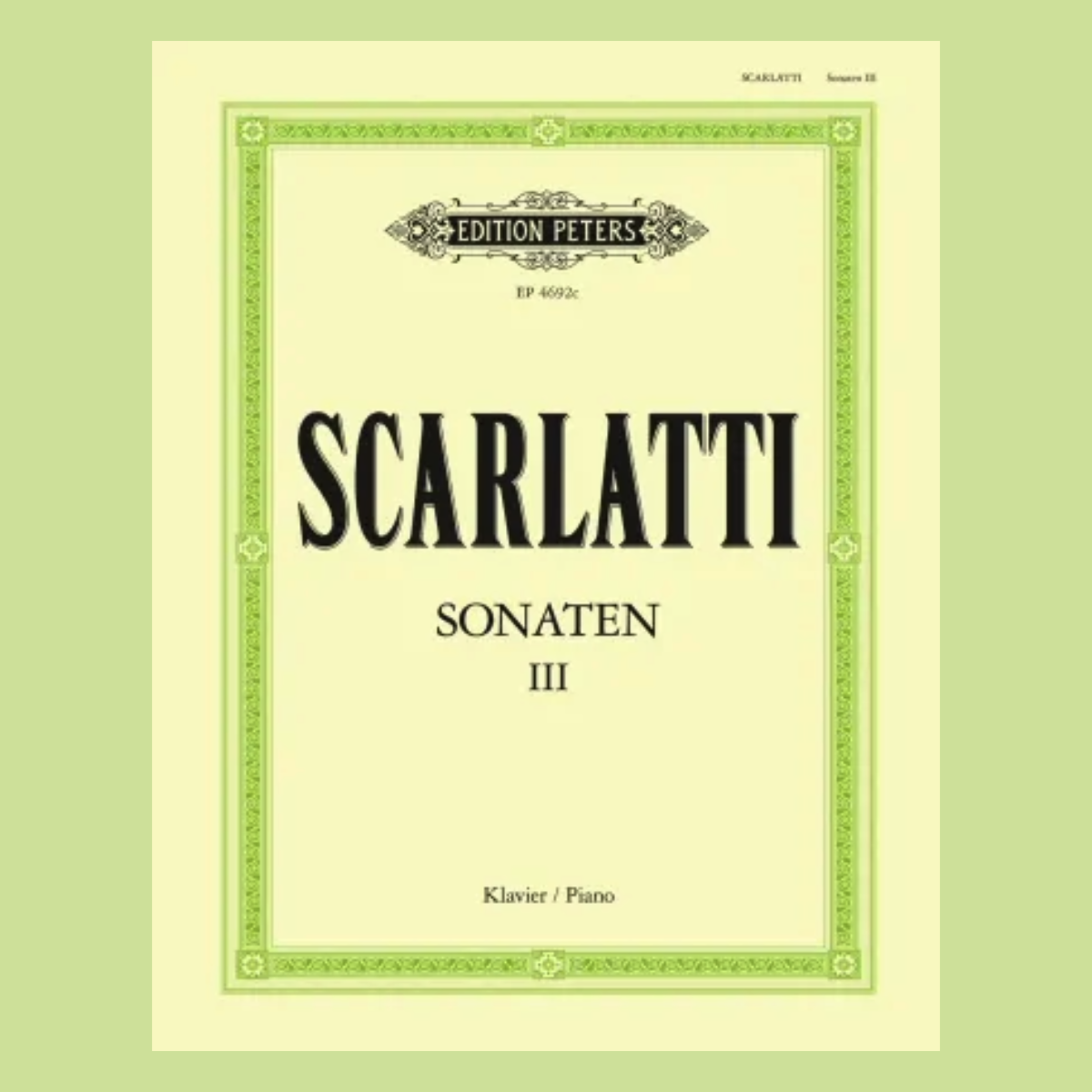 Scarlatti - 150 Sonatas Volume 3 For Piano Book