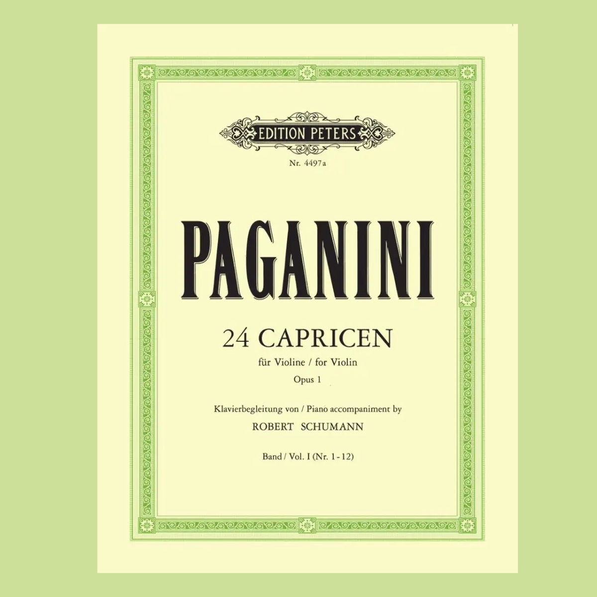 Paganini - 24 Caprices Volume 1 Violin with Piano Accompaniment Book