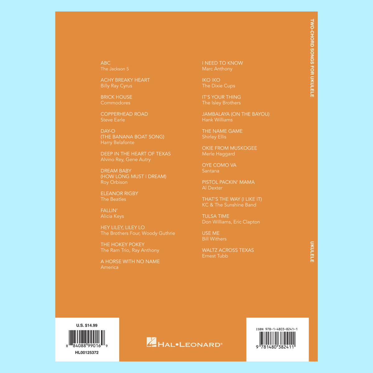 Two Chord Songs For Ukulele Book (24 Songs)