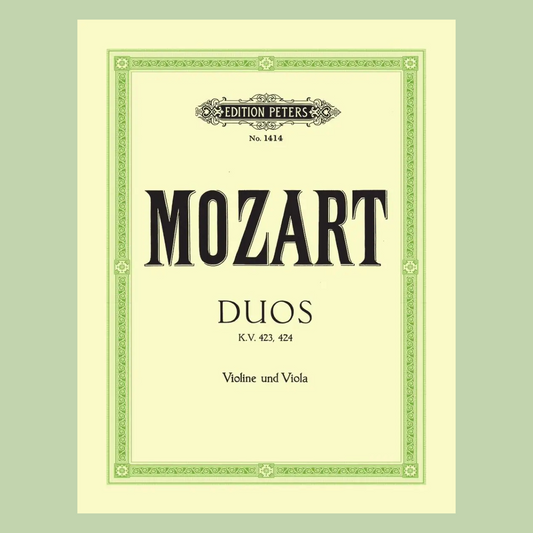 Mozart - 2 Duets 423 G K 424 B Flat Violin/Viola Book