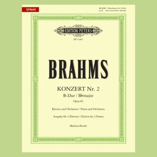 Brahms - Piano Concerto No 2 B Flat Op 83 2 Piano 4 Hands Duet Book