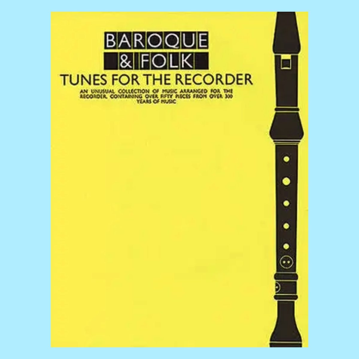 Baroque & Folk Tunes For Recorder Book