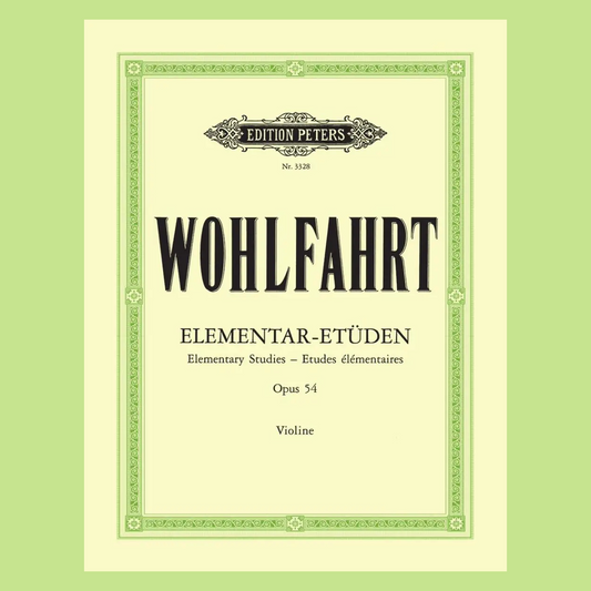 Franz Wohlfahrt - 40 Elementary Studies Op 54 for Violin Book