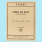 Faure Gabriel - Apres Un Reve for Viola and Piano Book