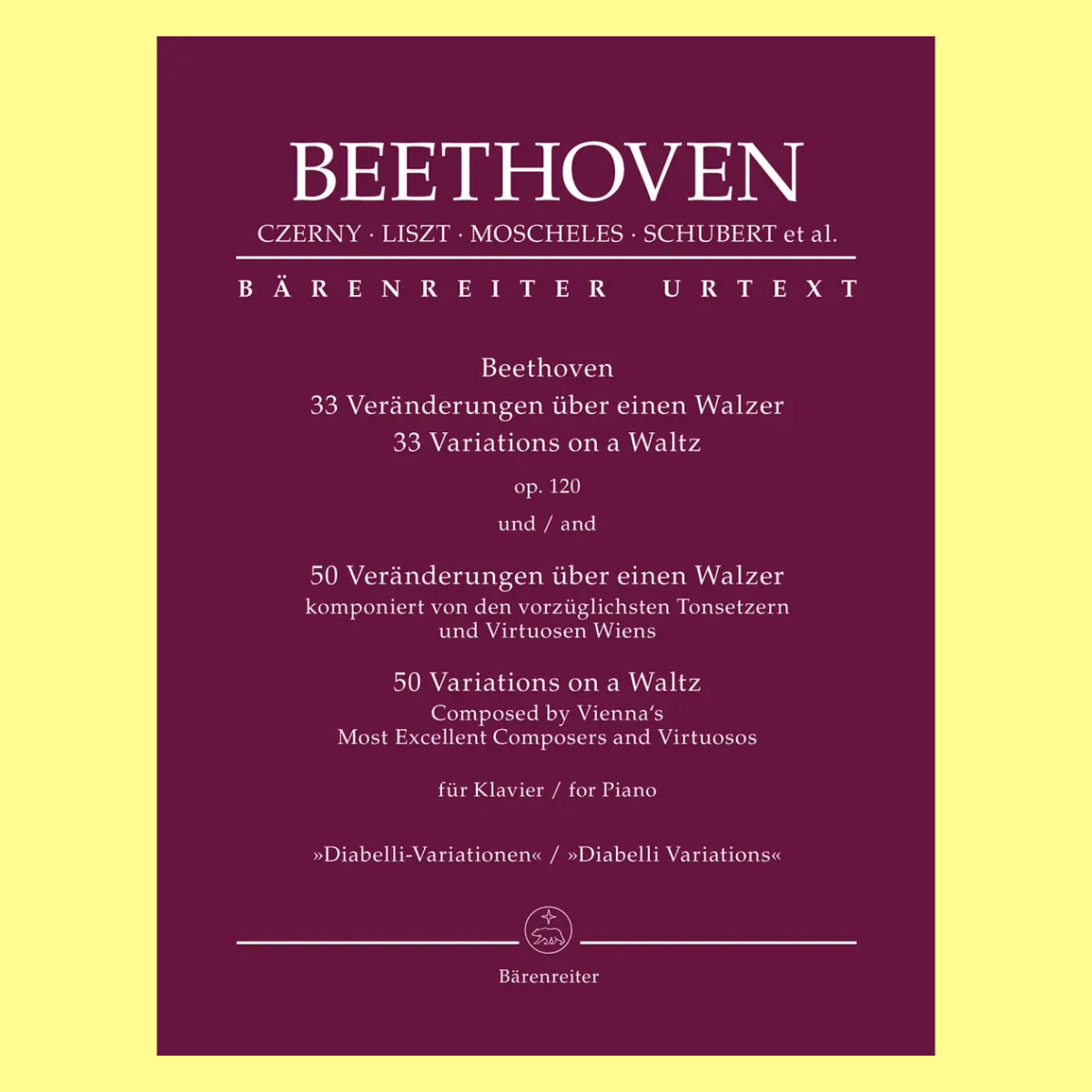 Beethoven 33 Variations on a Waltz Op 120 Piano Book (Urtext Edition)