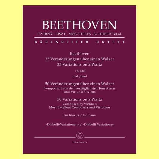 Beethoven 33 Variations on a Waltz Op 120 Piano Book (Urtext Edition)