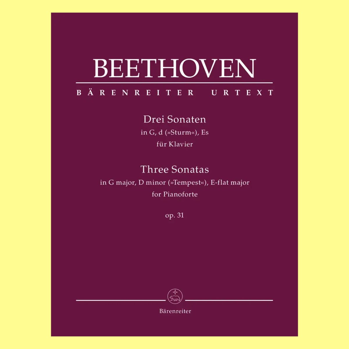 Beethoven - Three Sonatas for Piano G major, D minor, E-flat major op. 31 Book