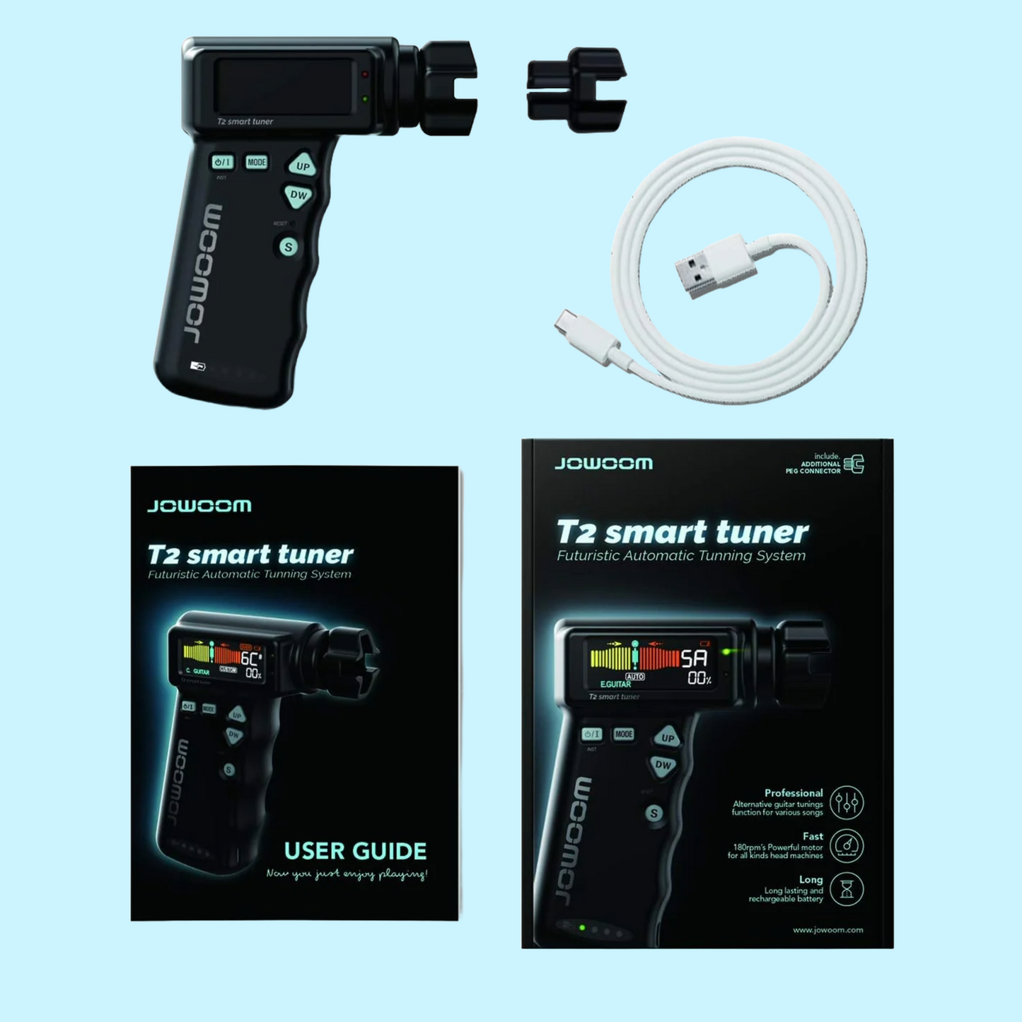 Jowoom T2+ Smart Automatic Guitar & Ukulele Tuner