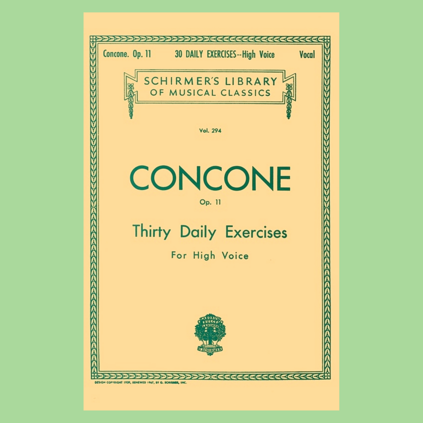 Concone - 30 Daily Exercises Op 11 High Voice Book