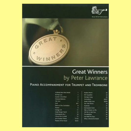 Great Winners for Trumpet/Trombone/Euphonium Piano Accompaniment Book