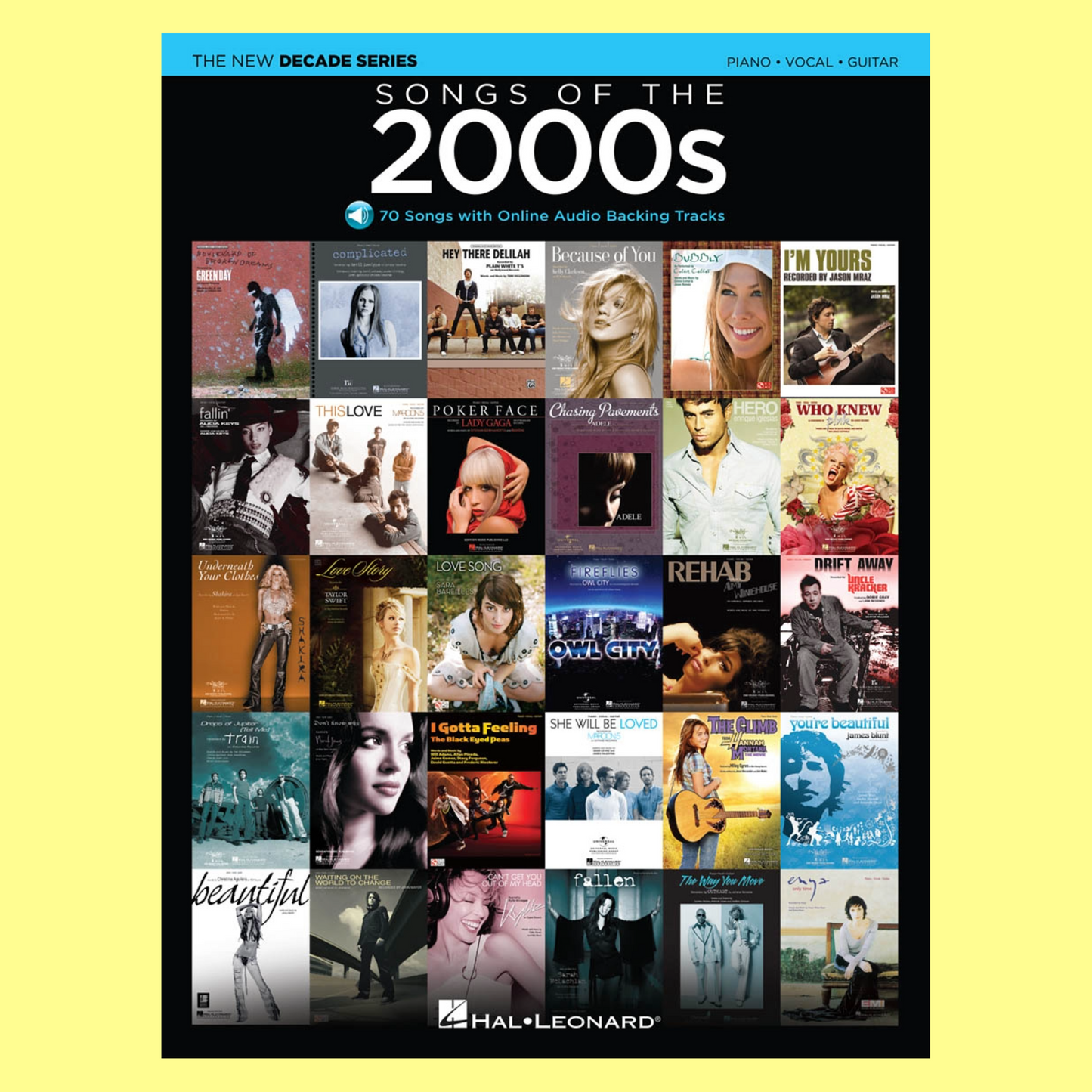 70 Hit Songs Of The 2000's - Play Along PVG Book/Audio