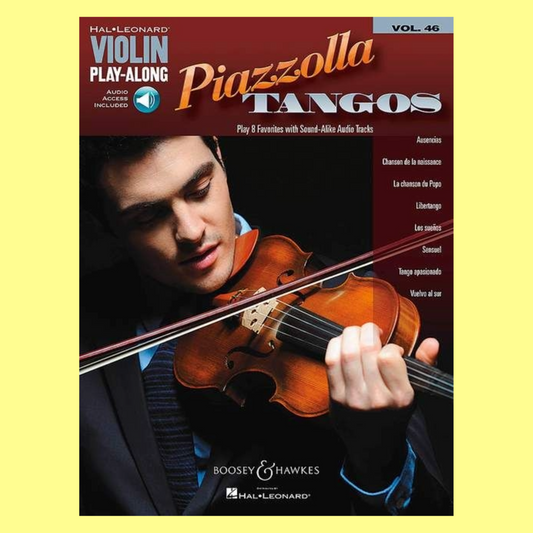 Piazzolla Tangos - Violin Play Along Volume 46 Book/Ola