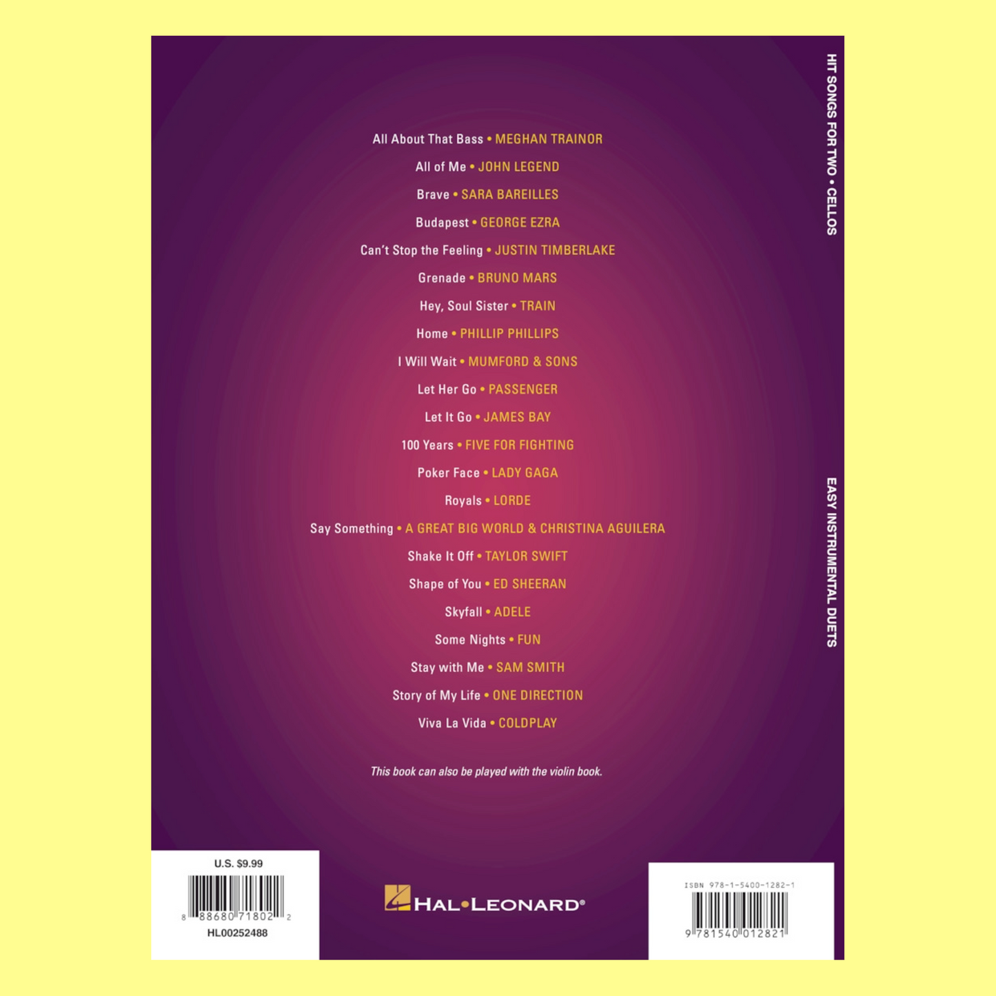 Hit Songs For Two Cellos Book
