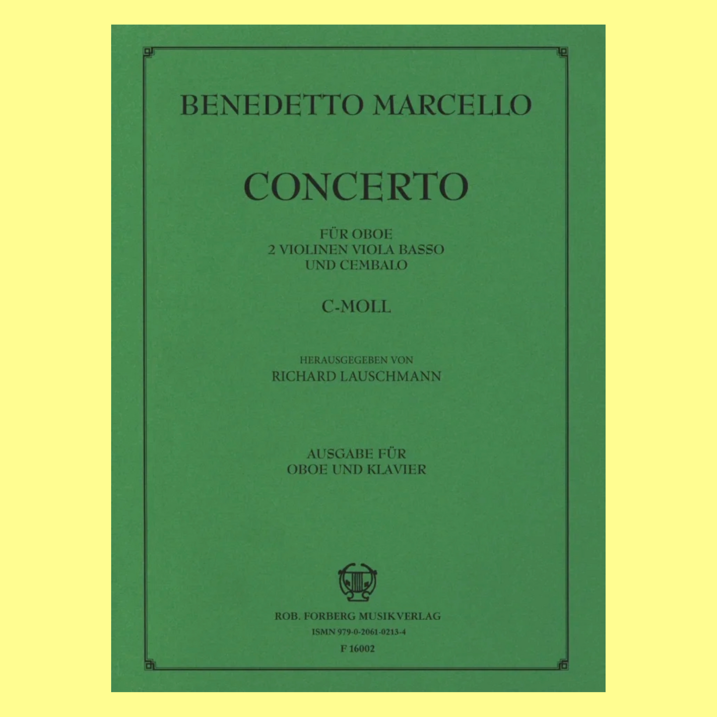 Benedetto Marcello: Concerto in C minor for Oboe and Orchestra Book