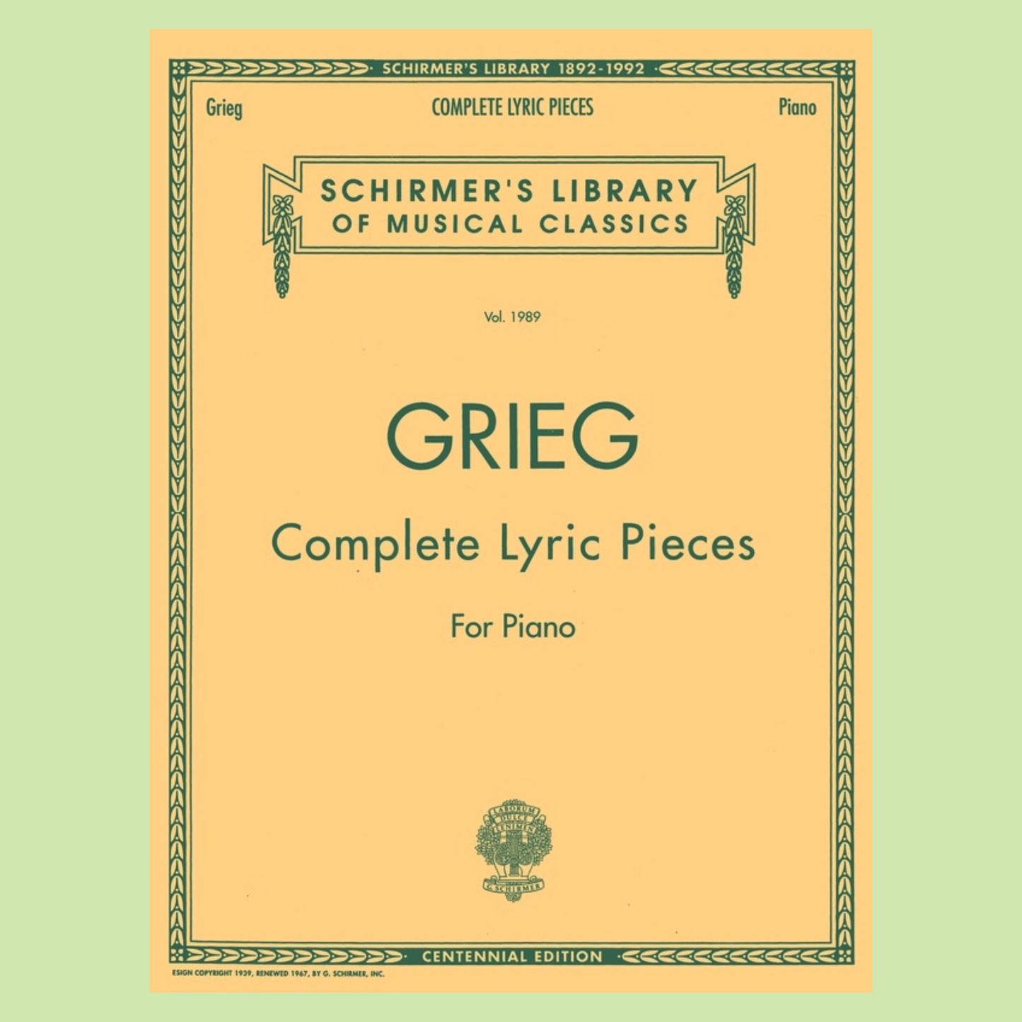 Grieg - Complete Lyric Pieces (Centennial Edition) Book