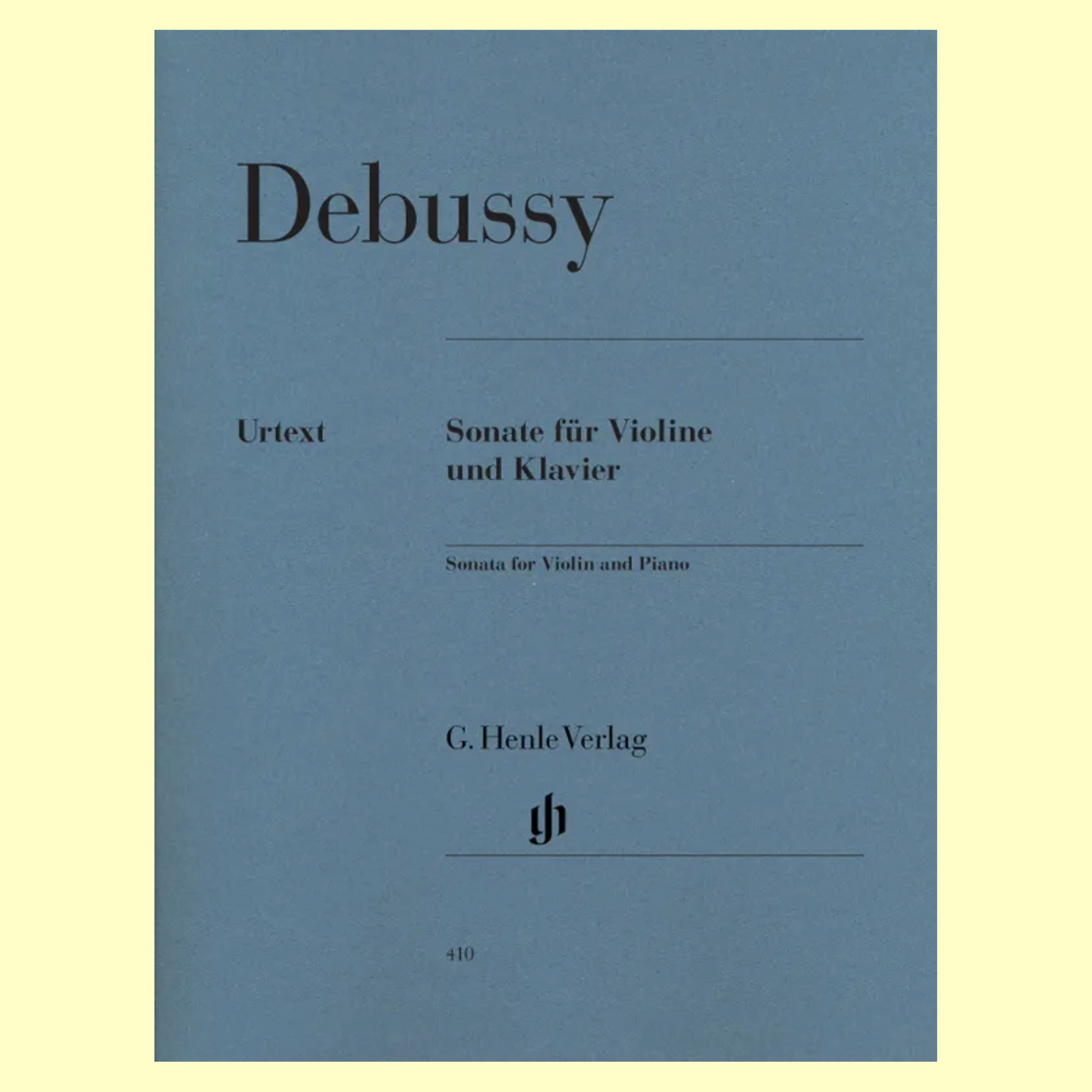 Debussy - Sonata G Minor Violin with Piano Accompaniment Book (Urtext Edition)