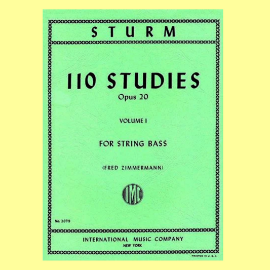 Wilhelm Sturm - 110 Studies Op 20 Volume 1 Bass Book