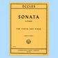 Henry Eccles - Sonata in G Minor for Violin and Piano Book