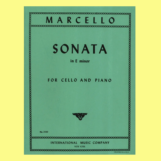Benedetto Marcello - Sonata in E minor Cello with Piano Accompaniment Book