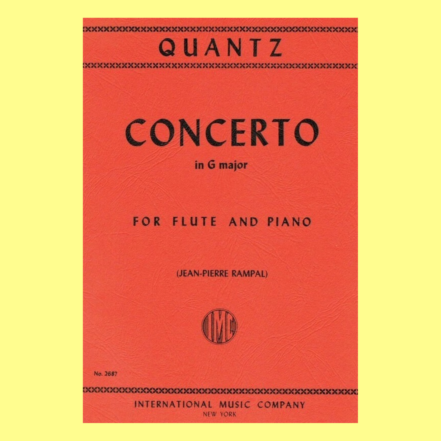 Johann Joachim Quantz - Flute Concerto in G Major with Piano Book