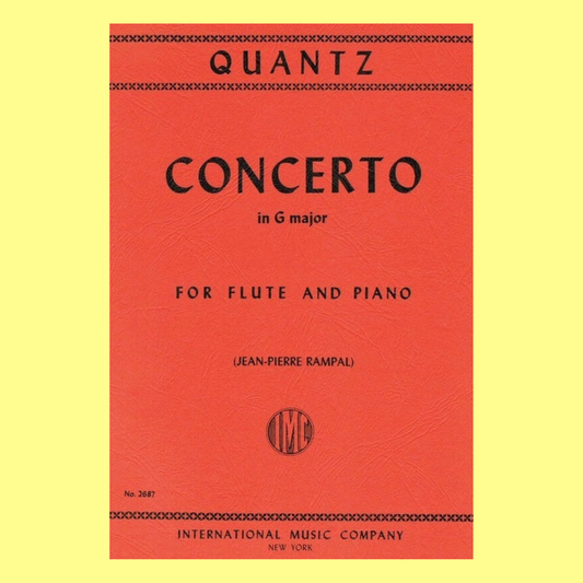 Johann Joachim Quantz - Flute Concerto in G Major with Piano Book