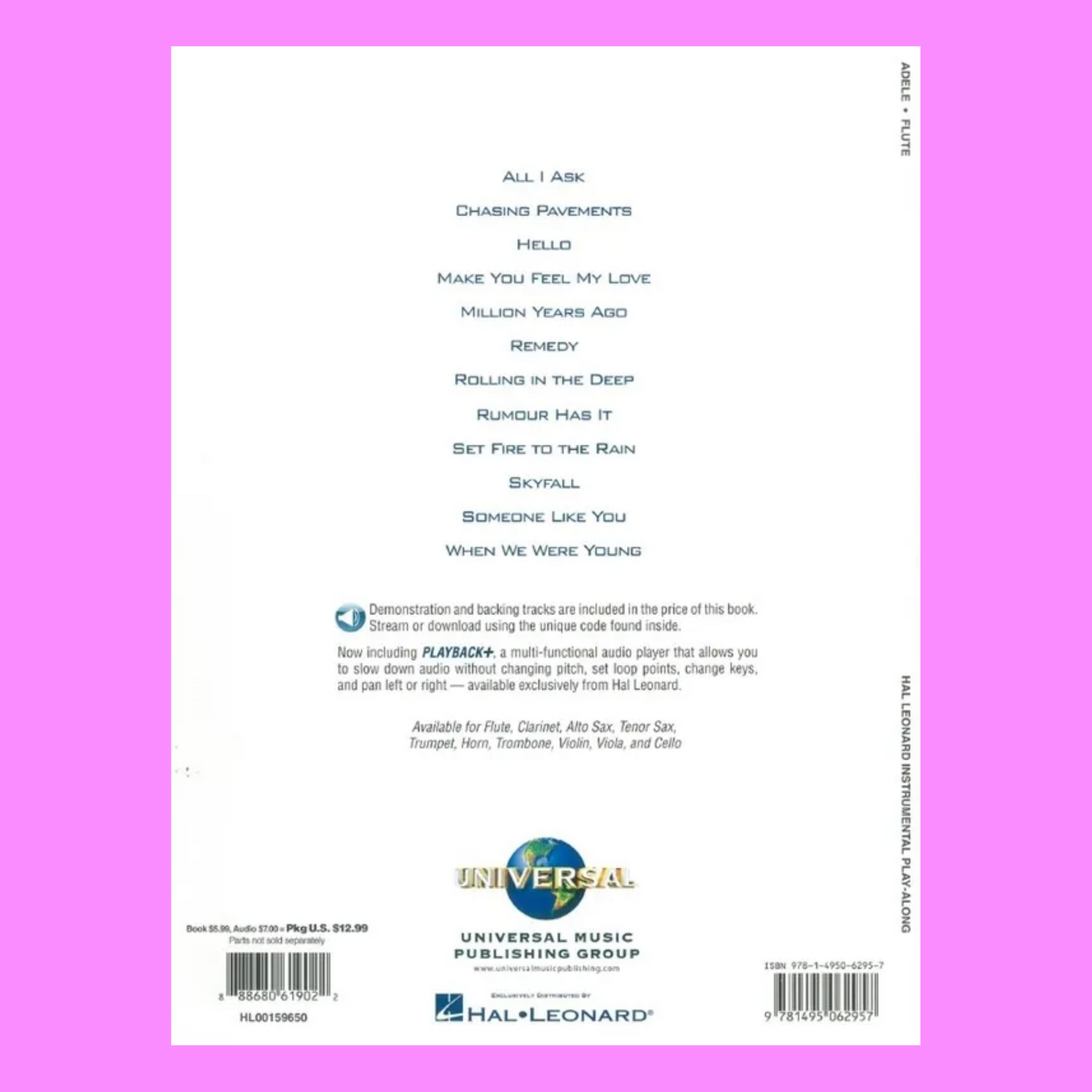 Adele - Play Along Flute Book/Ola