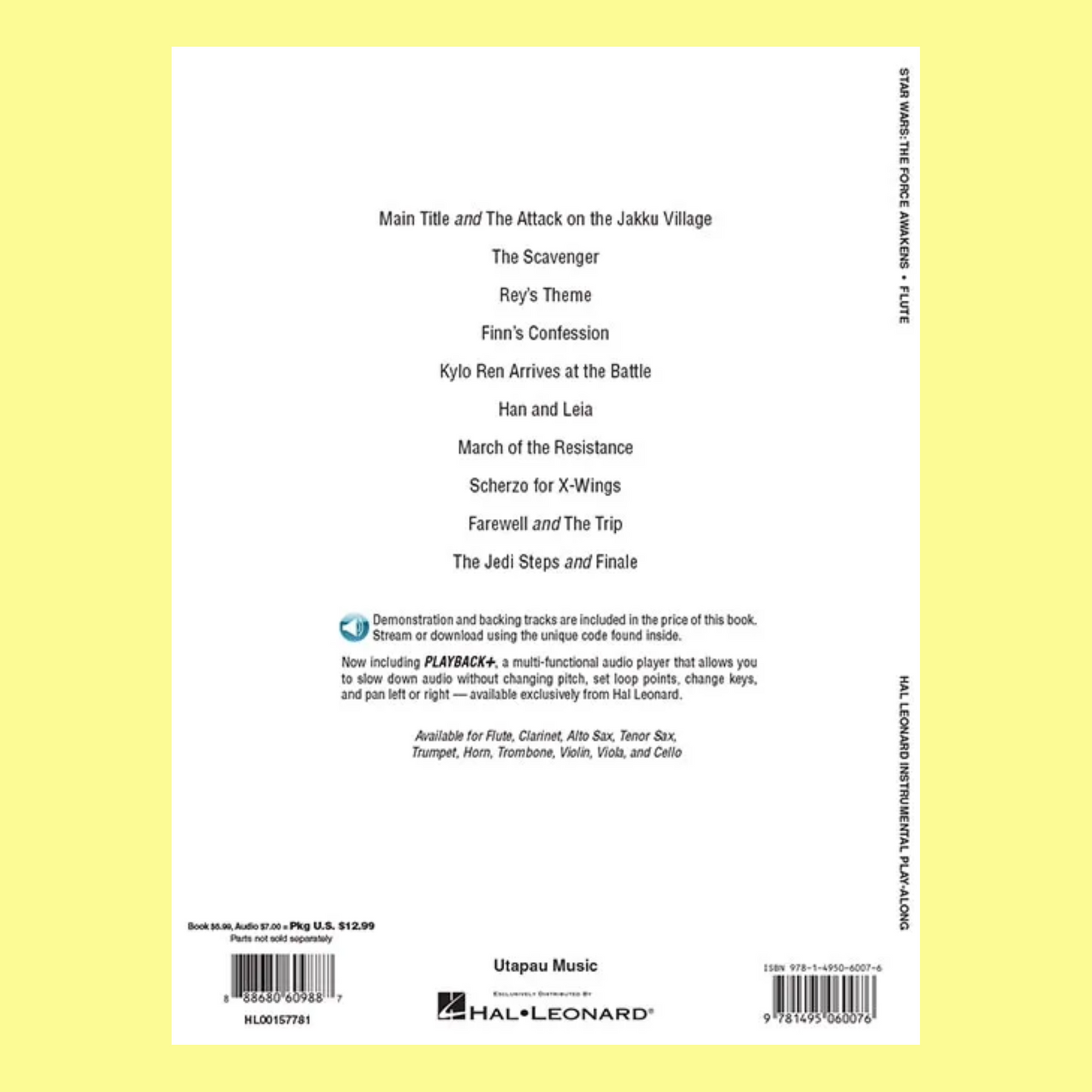 John Williams: Star Wars: The Force Awakens - Flute Play Along Book/Audio