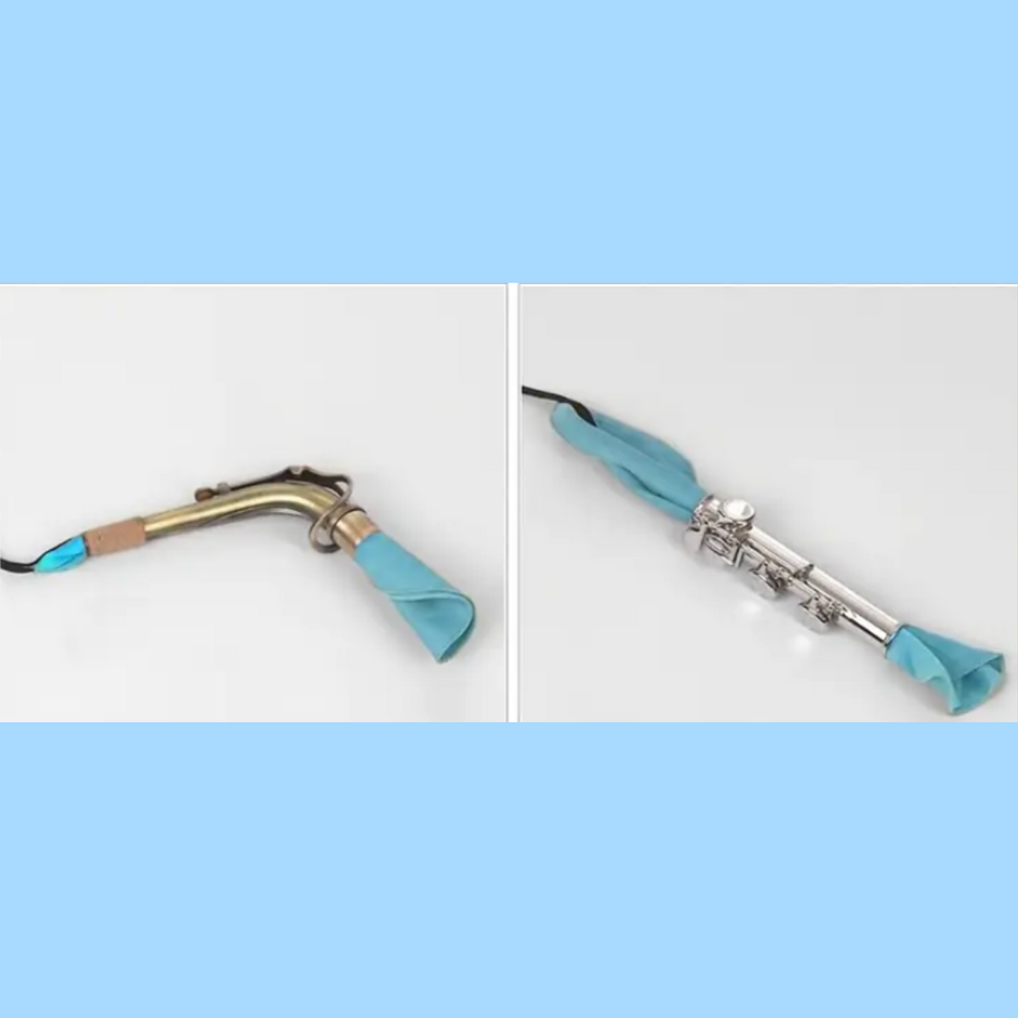 Melody Worx - Woodwind Instrument Pull Through Cloth (Blue) 5 x PACK