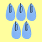 Melody Worx - Woodwind Instrument Pull Through Cloth (Blue) 5 x PACK