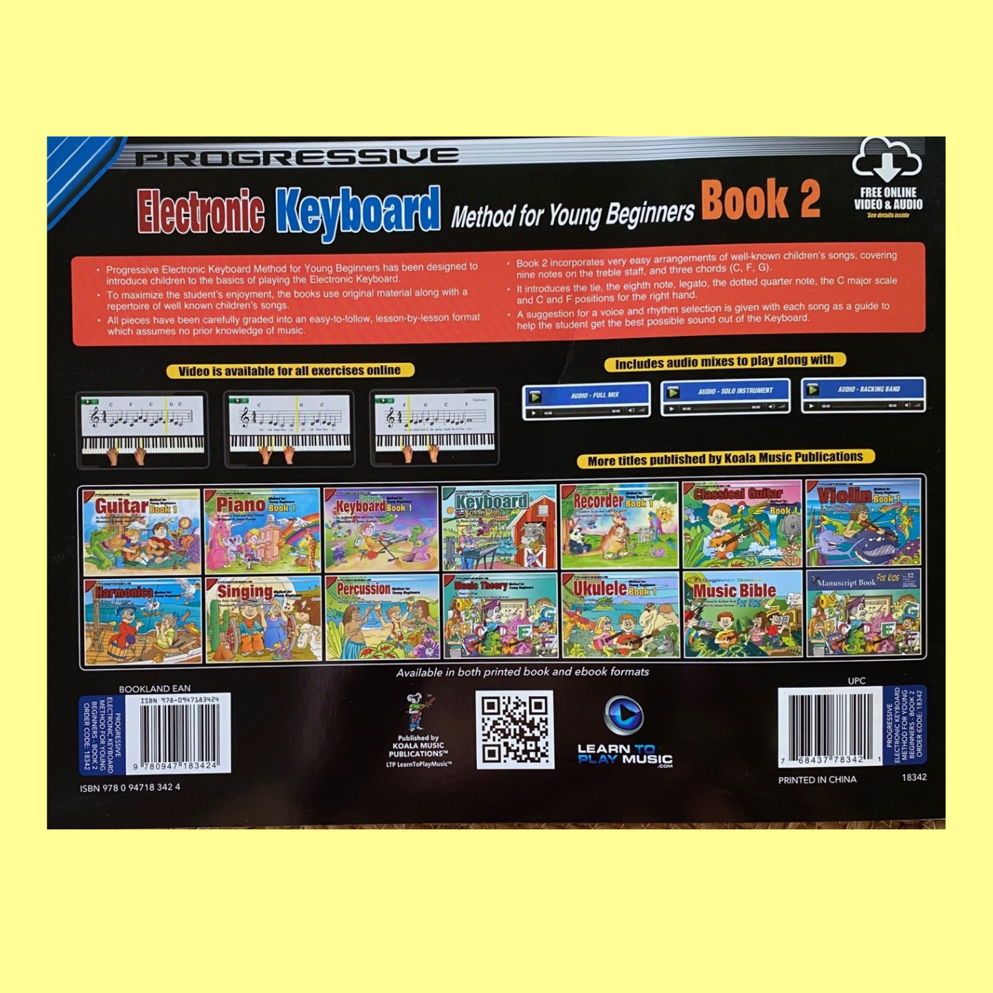 Progressive Electronic Keyboard Method Young Beginners - Book 2