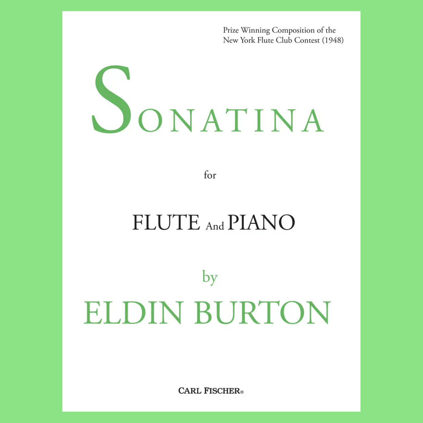 Eldin Burton - Sonatina For Flute with Piano Book