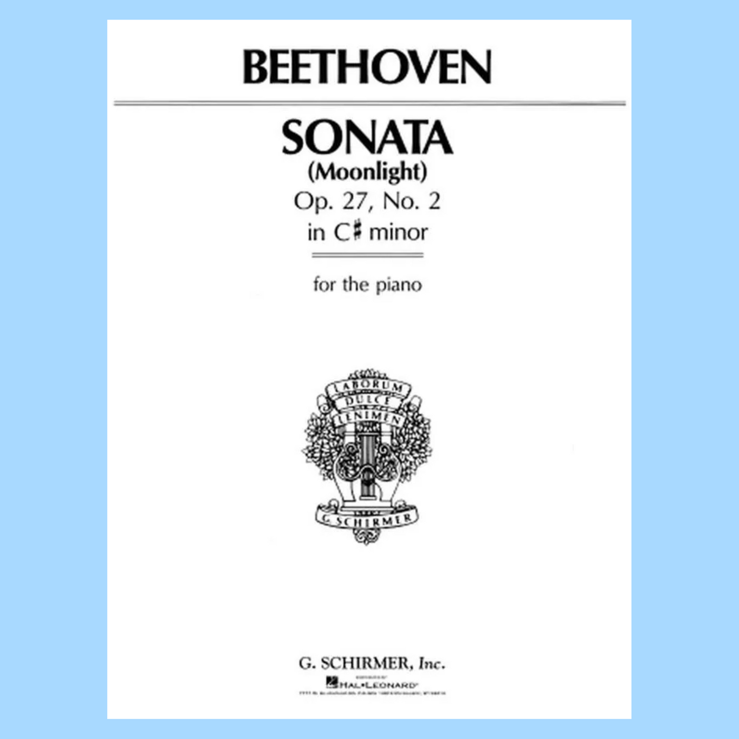 Ludwig Beethoven - Sonata Op 27 No 2 Piano Moonlight Sheet Music