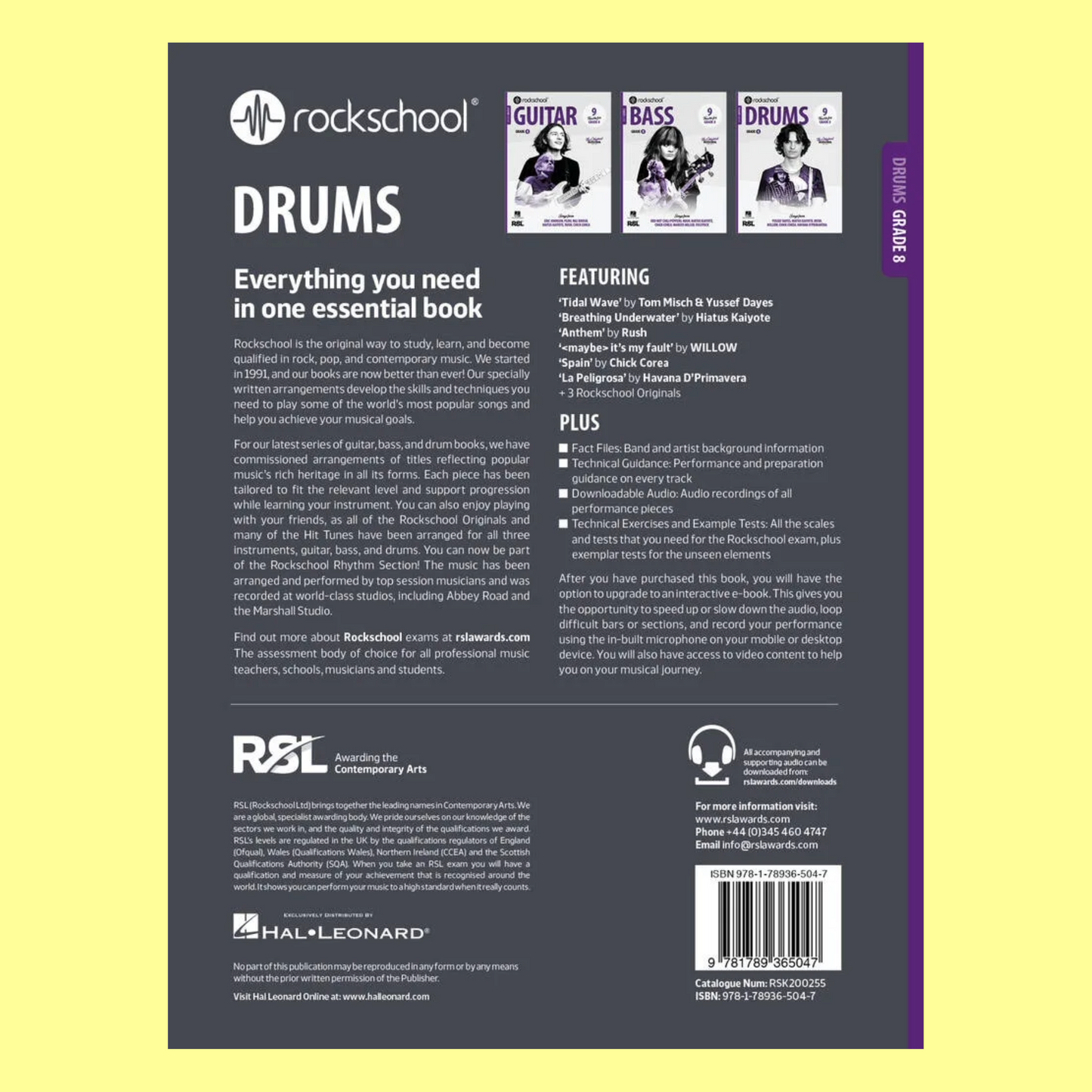 Rockschool Drums Grade 8 (2024+) New Edition