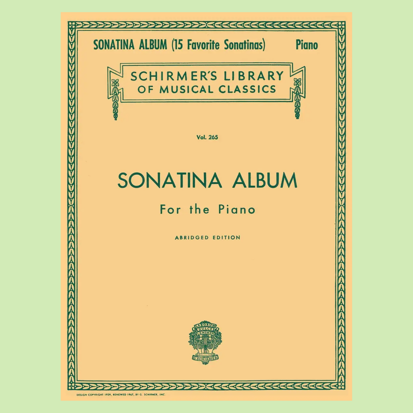 Sonatina Album For Piano Book (Abridged Edition)