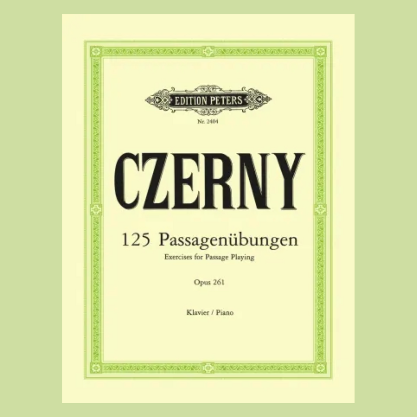 Czerny - 125 Exercises For Passage Playing Piano Op 261 book