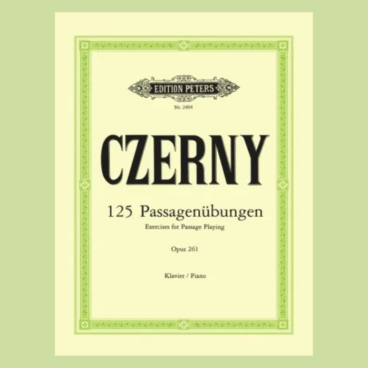 Czerny - 125 Exercises For Passage Playing Piano Op 261 book