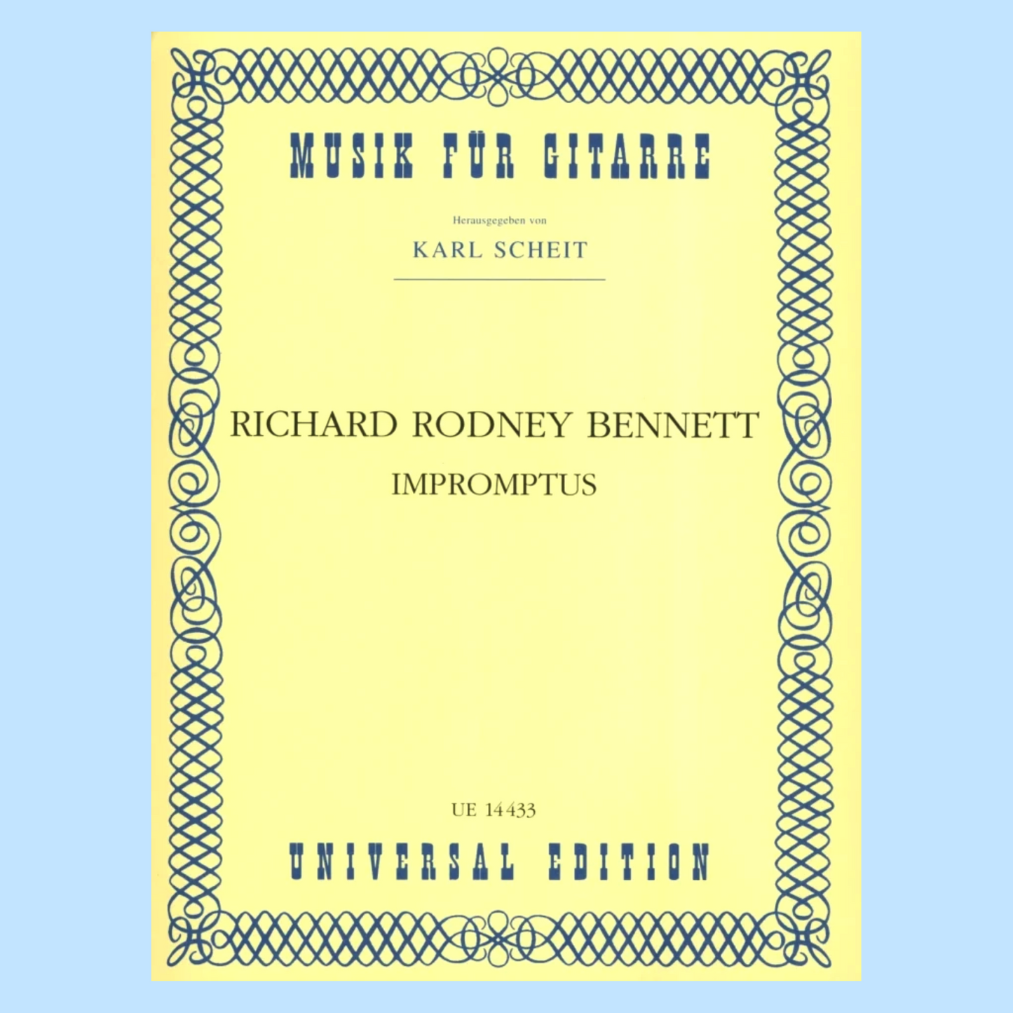 Richard Rodney Bennett - Impromptus For Guitar Book
