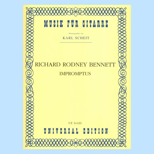 Richard Rodney Bennett - Impromptus For Guitar Book