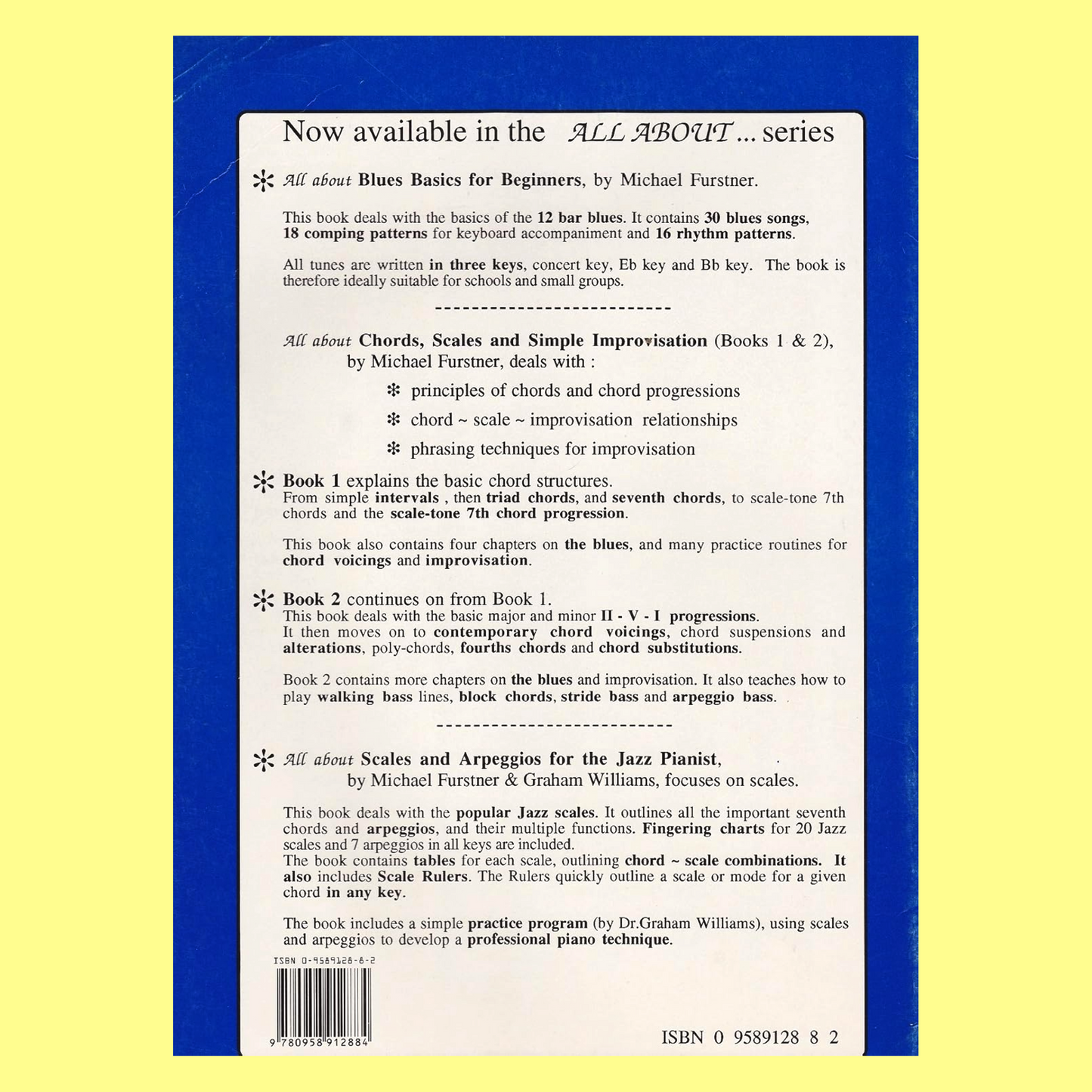 All About Blues Basics For Beginners - Piano, B-flat and E-flat instruments Book (30 Songs)