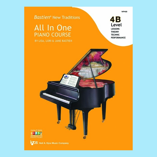 Bastien New Traditions - All In One Piano Course Level 4B Book