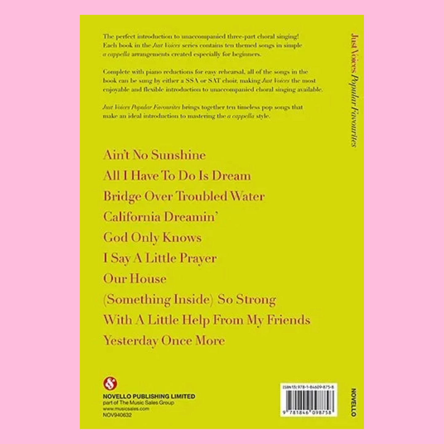 Just Voices - Popular Favourites Book ( SAT/SSA/ A Cappella Voicings)