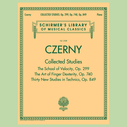 Czerny - Collected Studies Op 299 Op 740 Op 849 Piano Book