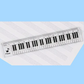 15cm Musical Keyboard Design Clear Ruler