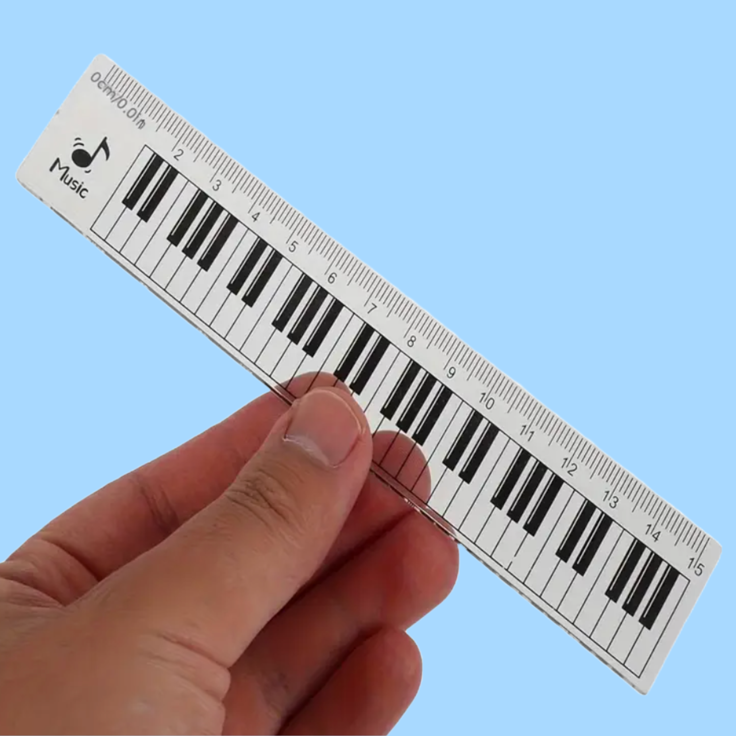 15cm Musical Keyboard Design Clear Ruler – Music2u.com.au