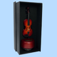 Wooden Music Box with Miniature Violin – Plays 'The Blue Danube'
