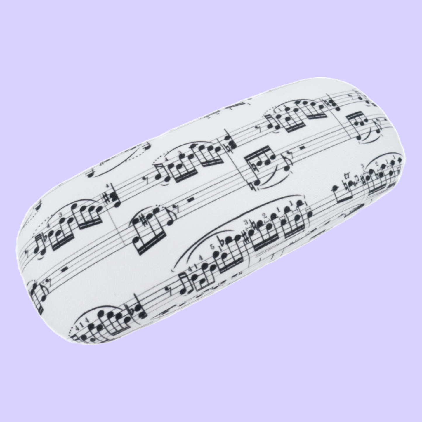 White Sheet Music Glasses Case & Matching Microfibre Cloth