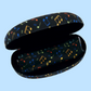 Colourful Notes and Clefs Music Sun Black Glasses Case with Matching Microfibre Cloth