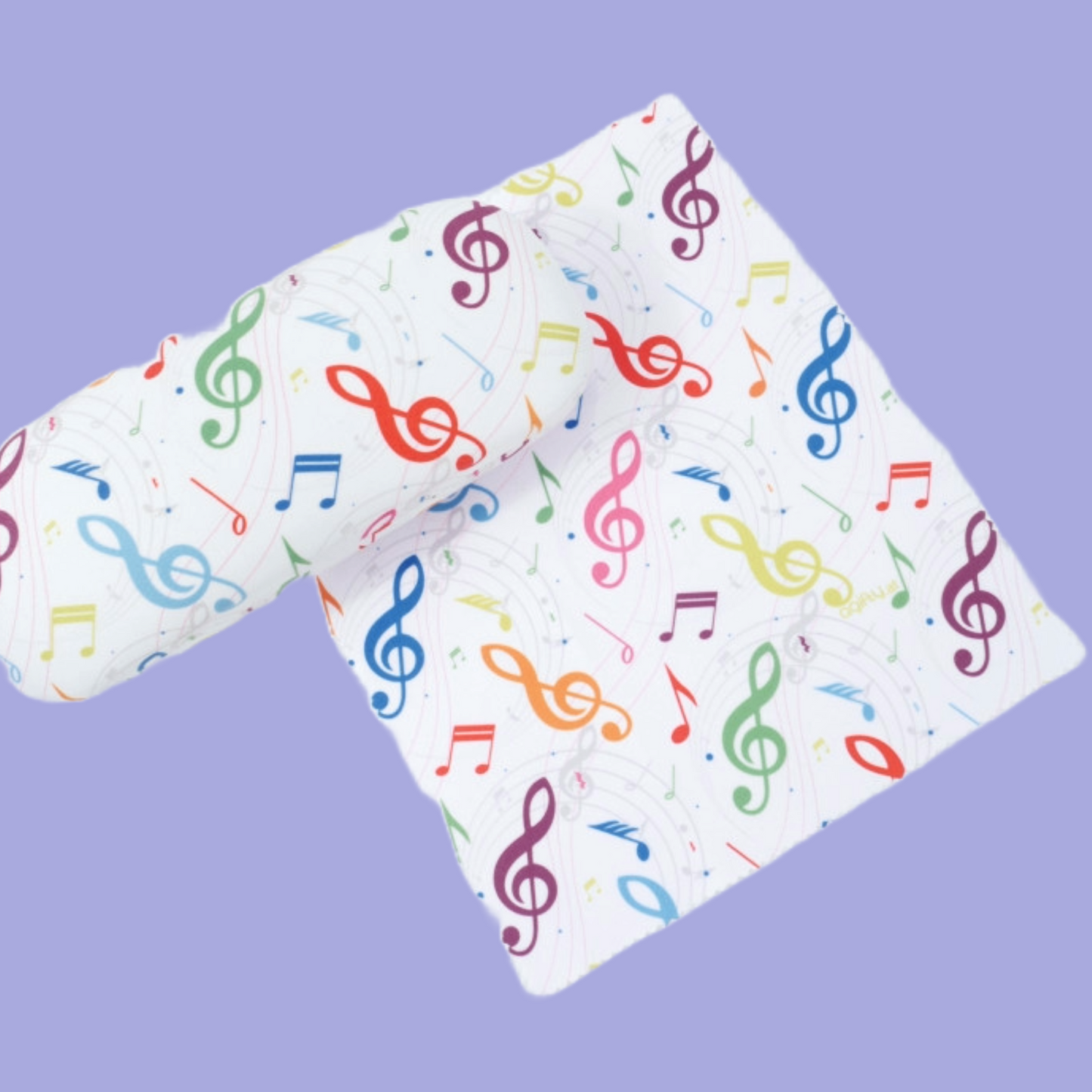Glasses Case with Colourful Notes and Clefs with Matching Microfibre Cloth