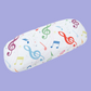 Glasses Case with Colourful Notes and Clefs with Matching Microfibre Cloth